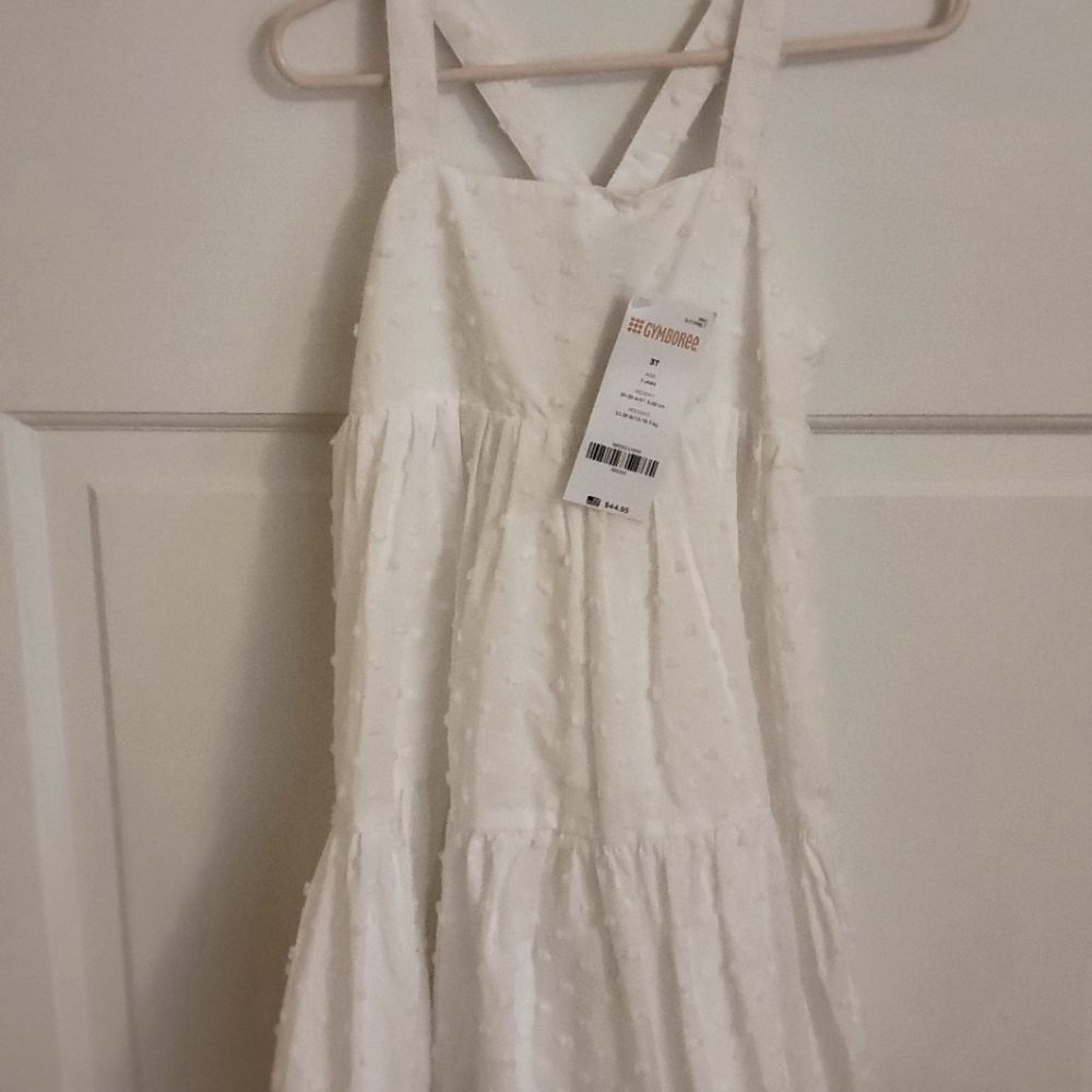 3T Gymboree White  Sleeveless Dress with tags